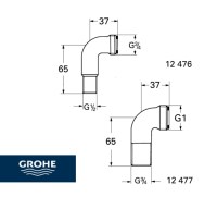 MEDIDAS ANGULO de CONEXION GROHE
